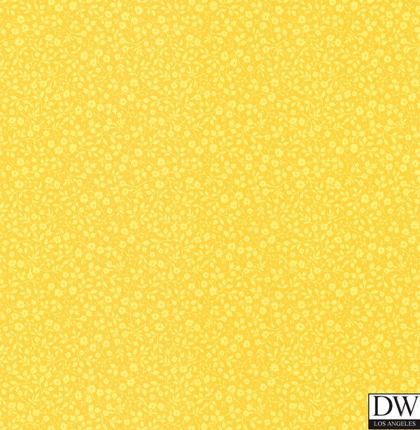 Gretel Yellow Floral Meadow Wallcovering