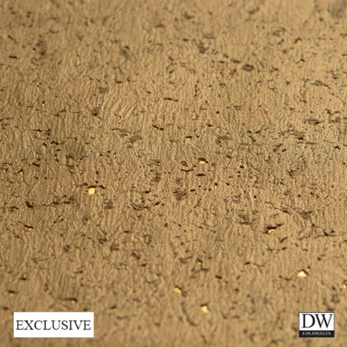 Hokkaido Natural Cork Gold Paint on Gold Metallic Wallpaper | Phillipe Romano