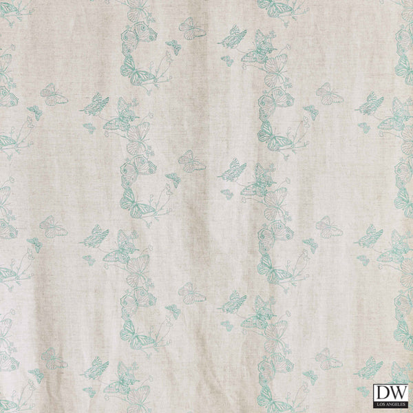 Butterflies Fabric - Ice Blue