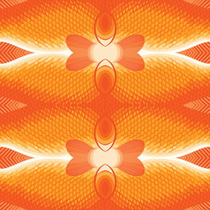 Don't Be Koi -  Orange/White - Pattern Design Lab