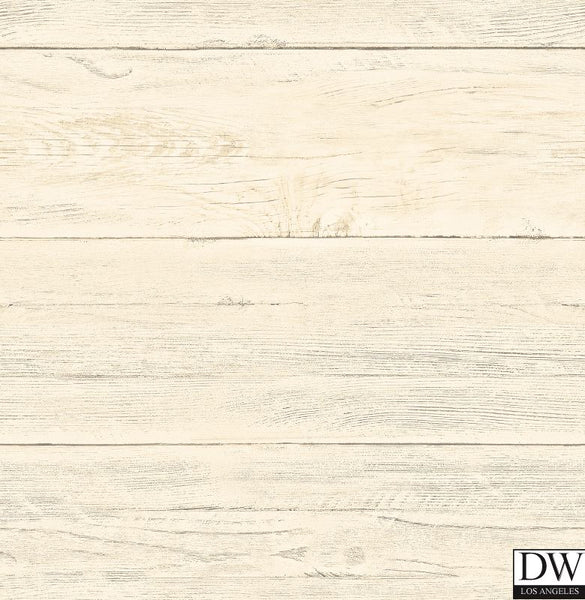 White Washed Boards Honey Shiplap Wallpaper