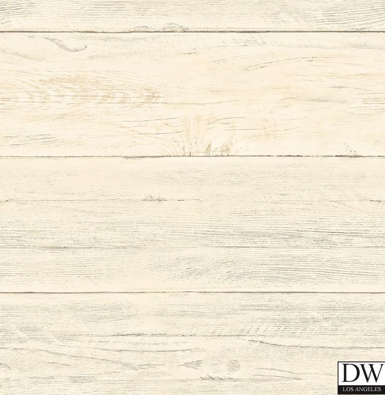 White Washed Boards Honey Shiplap Wallpaper