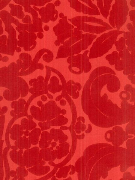 Traditional Large Victorian Red on Red - Tone on Tone Damask