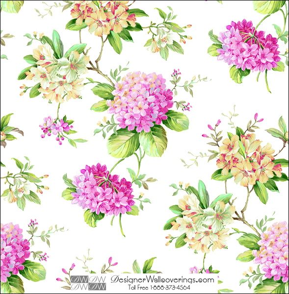 Ellingdale Damask Flower Blossoms Wallcovering