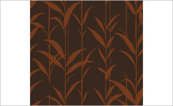 Martha's Modern Free Form Leaves - Dark Brown | Retro Walls