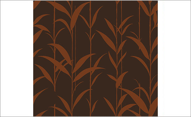 LEA-104 Martha's Modern Free Form Leaves Dark Brown designer-wallcoverings-los-angeles