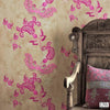 Paisley - Hot Pink - Wallpaper - Designer Wallcoverings and Fabrics