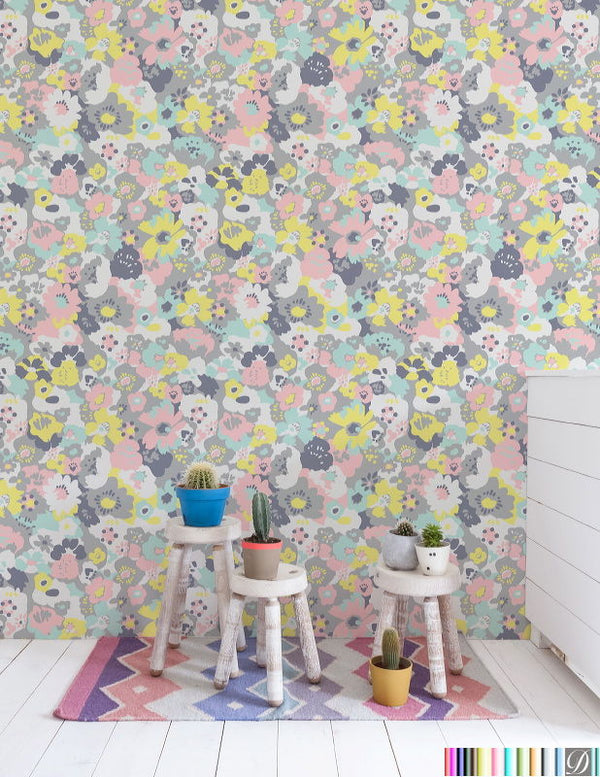 Wild Flower Wallcovering by Aimee Wilder