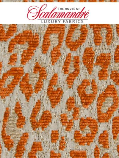 LEOPARD - ORANGE KOI - FABRIC - A9LEOP-006 at Designer Wallcoverings and Fabrics, Your online resource since 2007