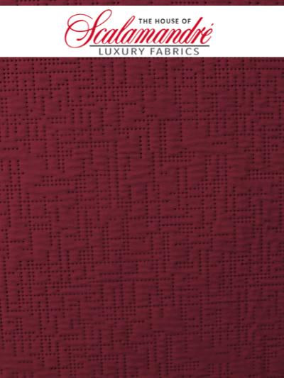 BRAILLE VELVET - PORT RUBY - FABRIC - A9BRAI-008 at Designer Wallcoverings and Fabrics, Your online resource since 2007