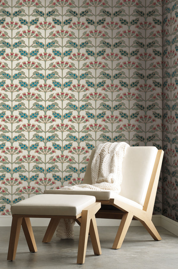 Tracery Blooms Cream/Multi | Ronald Redding