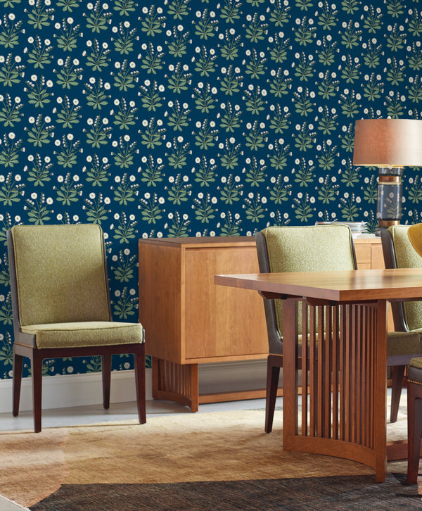 Meadow Flowers Navy/White | Ronald Redding