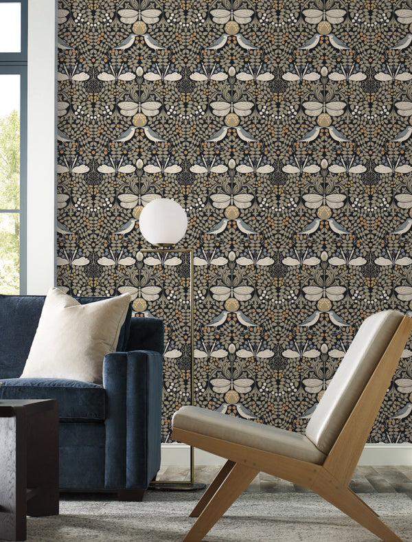Butterfly Garden Black | Ronald Redding