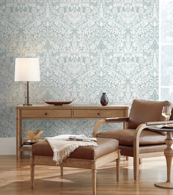 Lockwood Damask Light Blue | Ronald Redding