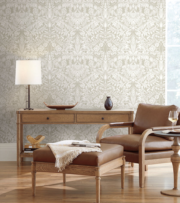 Lockwood Damask Beige | Ronald Redding