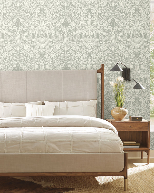 Lockwood Damask Grey | Ronald Redding