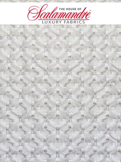 DAMARA - WHITE - FABRIC - B8DAMR-007 at Designer Wallcoverings and Fabrics, Your online resource since 2007