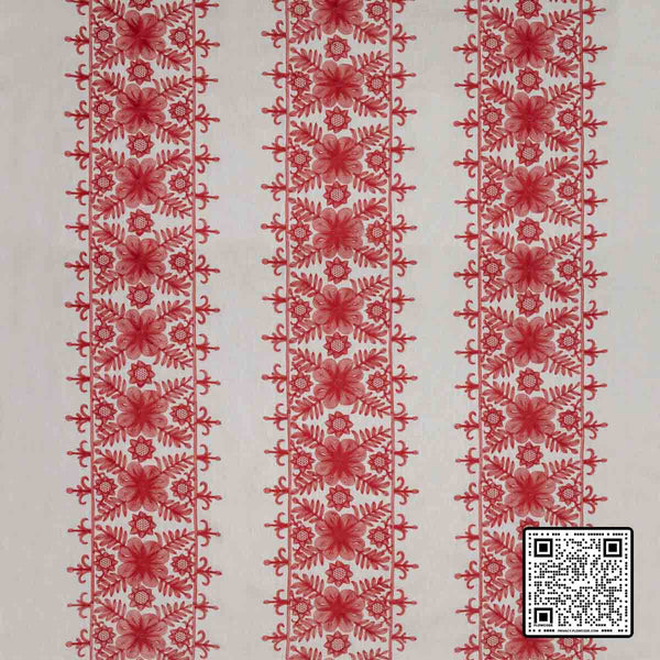  ANGELICA LINEN - 80%;POLYESTER - 20% CORAL RED FUSCHIA MULTIPURPOSE available exclusively at Designer Wallcoverings