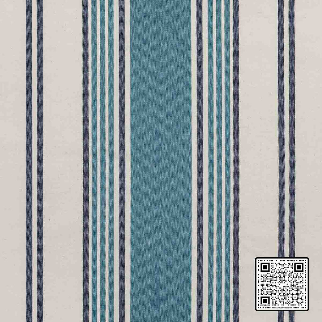  DERBY STRIPE COTTON BLUE BLUE BLUE UPHOLSTERY available exclusively at Designer Wallcoverings