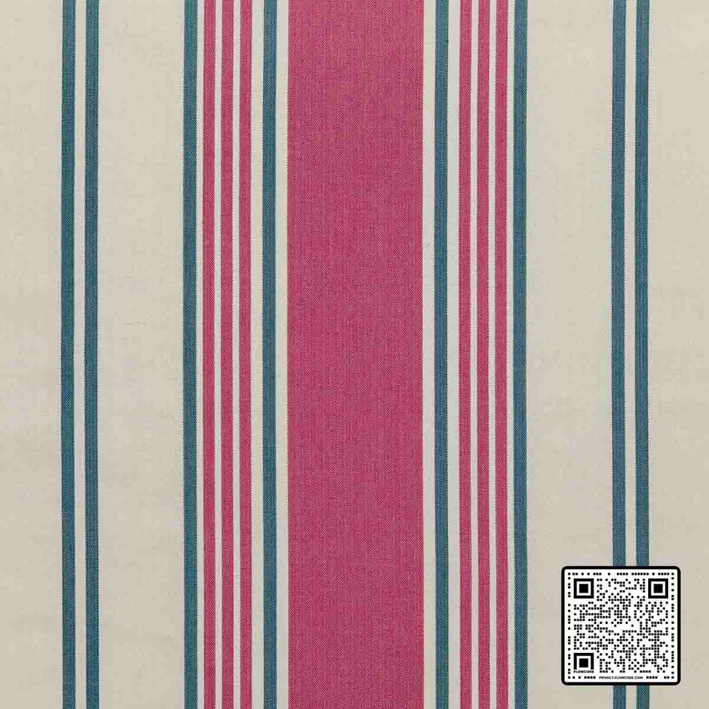  DERBY STRIPE COTTON PINK BLUE  UPHOLSTERY available exclusively at Designer Wallcoverings