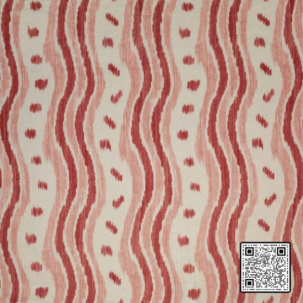  IKAT STRIPE LINEN PINK RED RED MULTIPURPOSE available exclusively at Designer Wallcoverings
