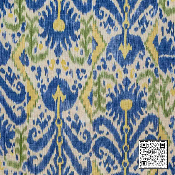  KAMARA LINEN BLUE YELLOW  MULTIPURPOSE available exclusively at Designer Wallcoverings
