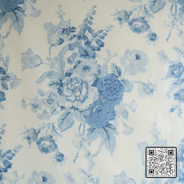  GRENVILLE GLAZED CHINTZ COTTON BLUE LIGHT BLUE  MULTIPURPOSE available exclusively at Designer Wallcoverings