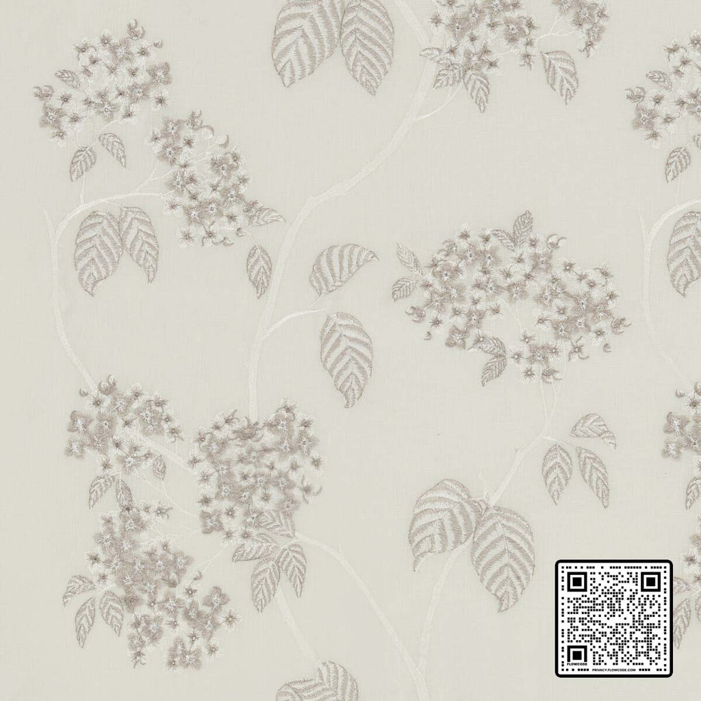  HYDRANGEA SHEER LINEN - 67%;VISCOSE - 33% WHITE BROWN  DRAPERY available exclusively at Designer Wallcoverings