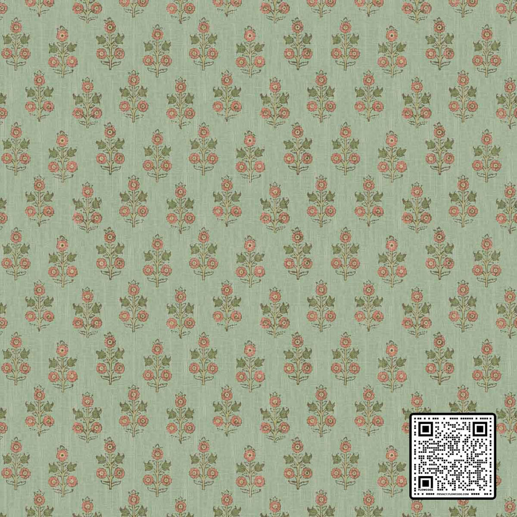  POPPY SPRIG NON WOVEN BLUE PINK GREEN WALLCOVERING available exclusively at Designer Wallcoverings
