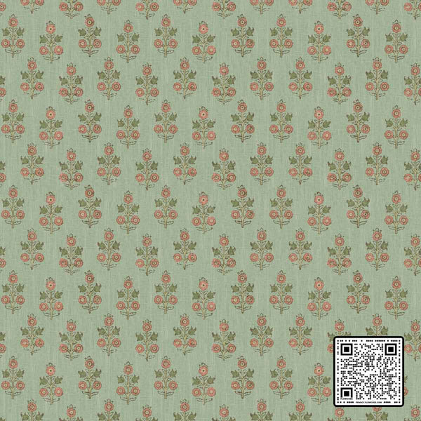  POPPY SPRIG NON WOVEN BLUE PINK GREEN WALLCOVERING available exclusively at Designer Wallcoverings