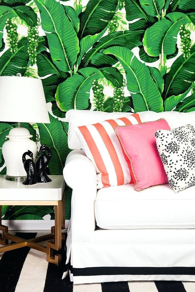 Cote D'Azure Brazilliance - Brilliant Banana Leaves & Grapes - Designer Wallcoverings and Fabrics