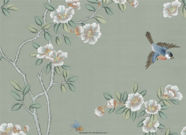 Picadilly Green by Et Cie Wall Panels - Designer Wallcoverings and Fabrics