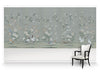 Bella Birds & Blossoms Green Grey by Et Cie Wall Panels - Designer Wallcoverings and Fabrics