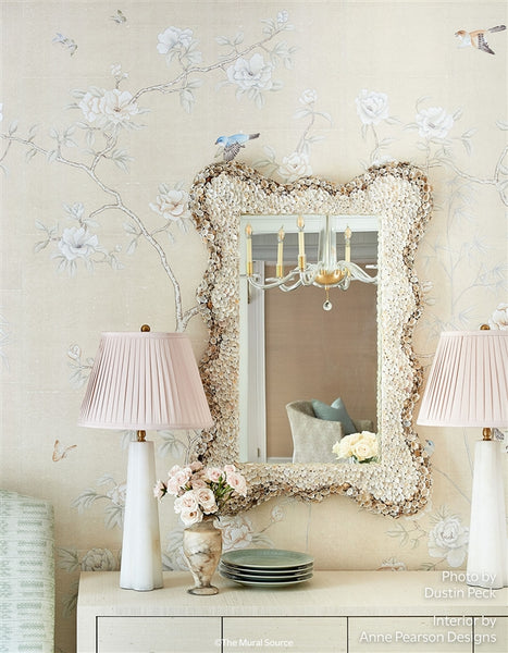 Willifer Gardens Cream by Et Cie Wall Panels - Designer Wallcoverings and Fabrics