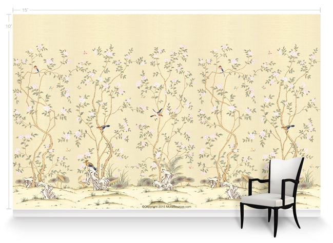 Maison Murdoch Light Yellow by Et Cie Wall Panels - Designer Wallcoverings and Fabrics