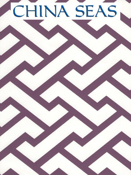 Aga Purple on White Sample Wallpaper