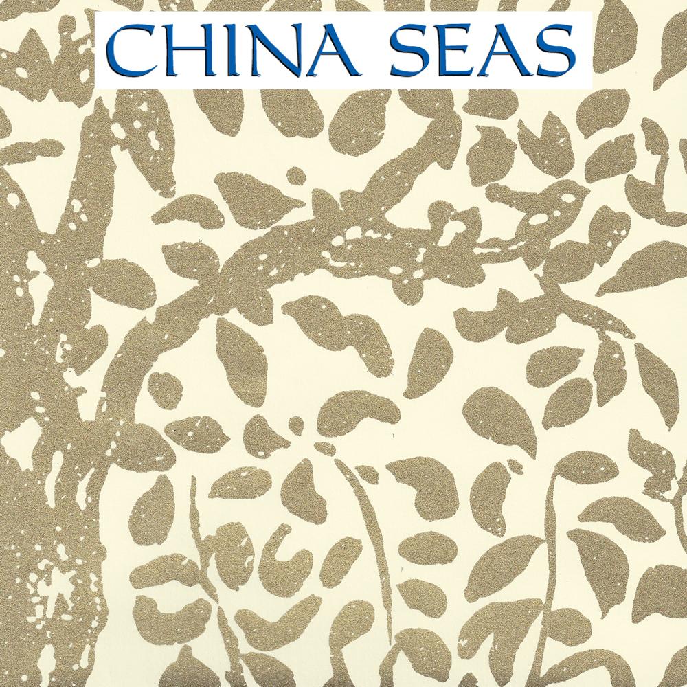 Arbre De Matisse Gold Metallic on Off White Screen Printed Wallpaper | China Seas