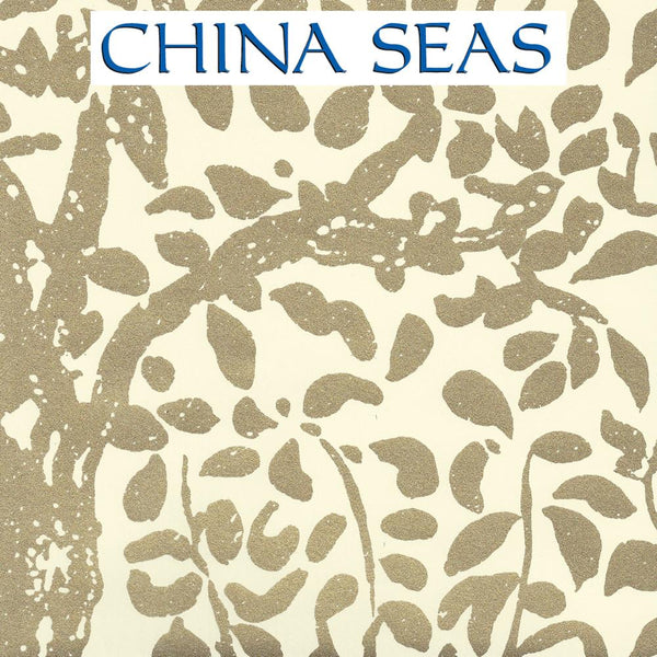Arbre De Matisse Gold Metallic on Off White Screen Printed Wallpaper | China Seas