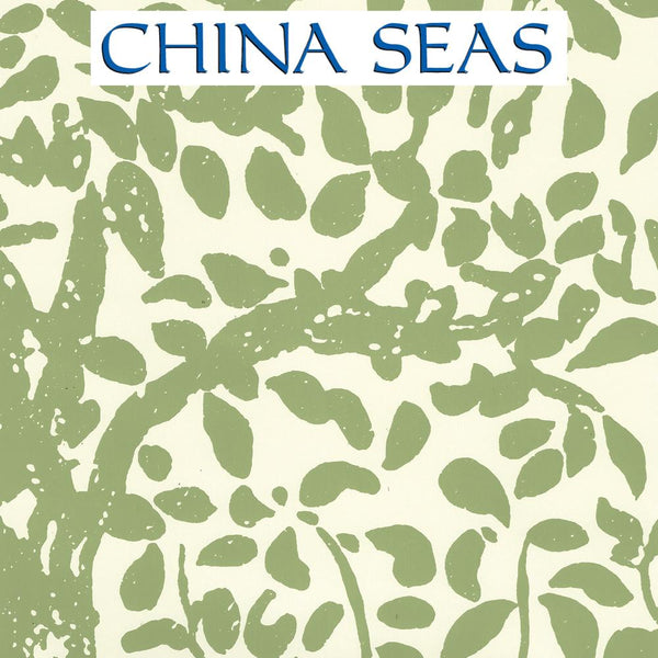 Arbre De Matisse Jungle Green on Off White Screen Printed Wallpaper | China Seas