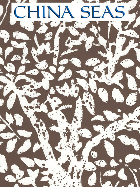 Arbre De Matisse Reverse Brown on White Screen Printed Wallpaper | China Seas