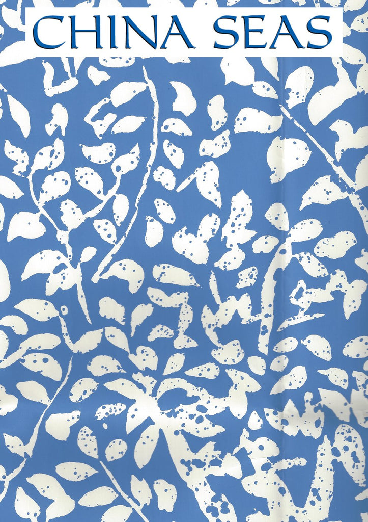 Arbre De Matisse Reverse China Blue on Almost White Screen Printed Wallpaper | China Seas