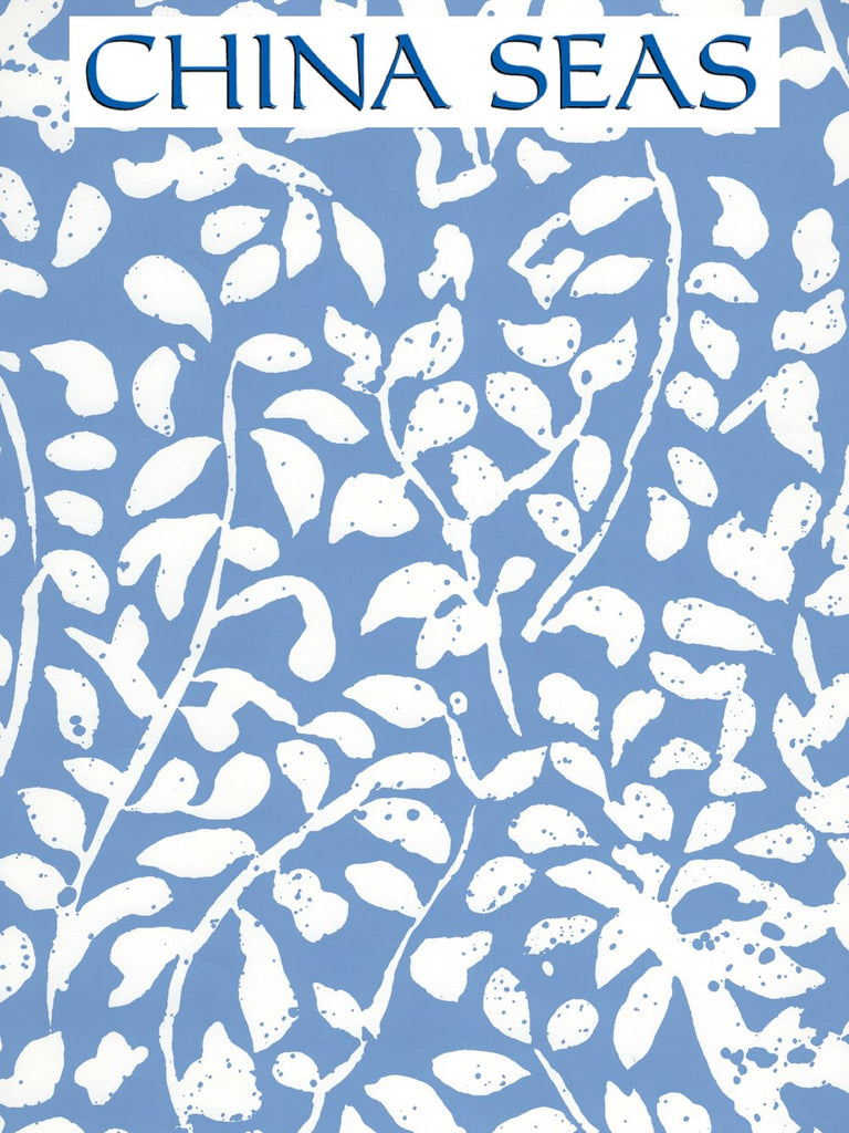 Arbre De Matisse Reverse French Blue on White Screen Printed Wallpaper | China Seas