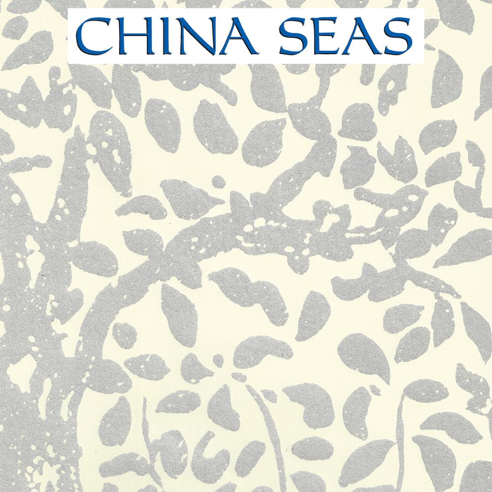 Arbre De Matisse Silver Metallic on Off White Screen Printed Wallpaper | China Seas