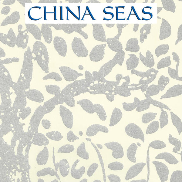 Arbre De Matisse Silver Metallic on Off White Screen Printed Wallpaper | China Seas