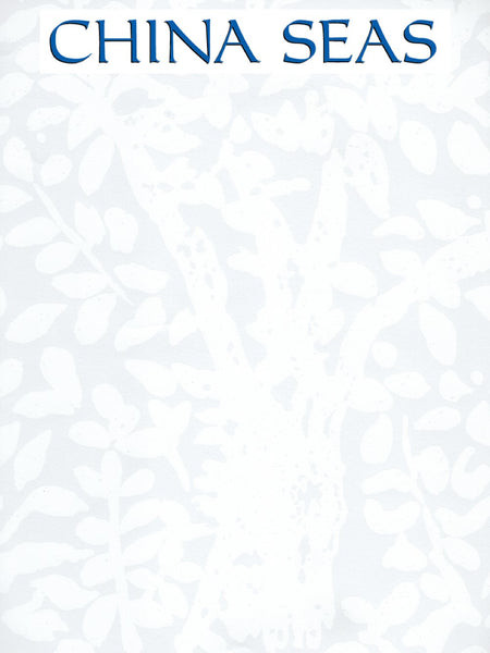 Arbre De Matisse White on White Patent Vinyl Screen Printed Wallpaper | China Seas