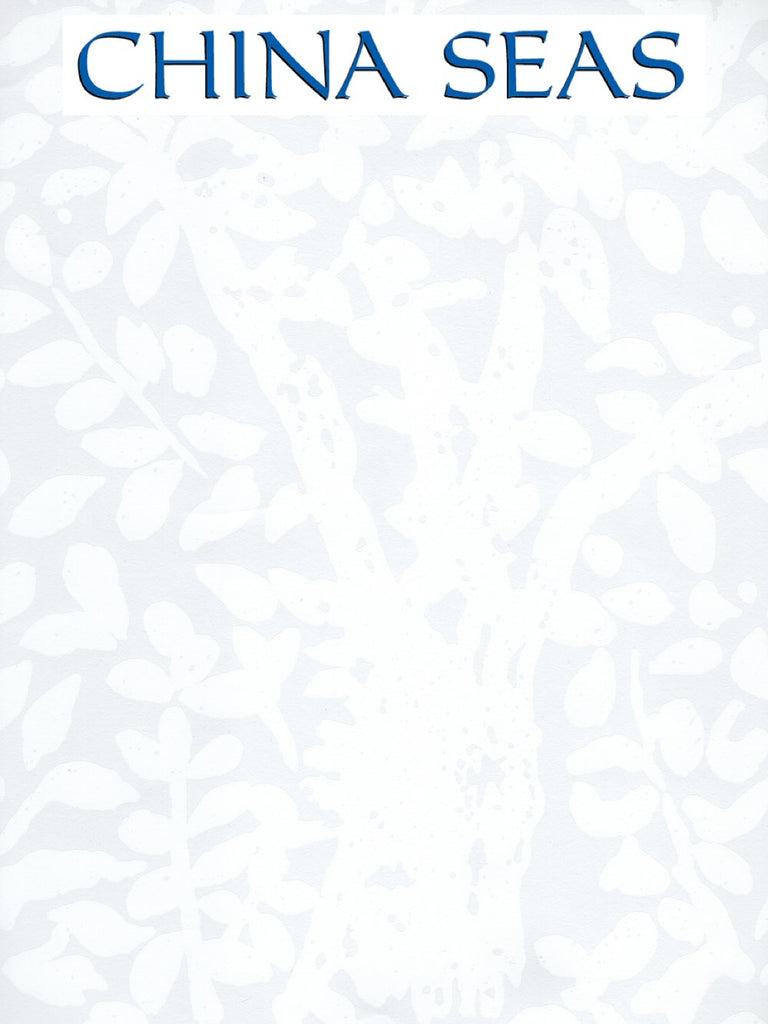 Arbre De Matisse White on White Patent Vinyl Screen Printed Wallpaper | China Seas