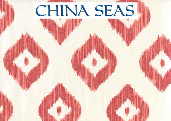 Bali Diamond Coral on_Almost White Screen Printed Wallpaper | China Seas