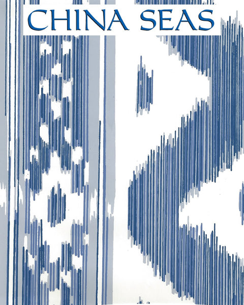Bali Hai Multi Blues on Almost White Screen Printed Wallpaper | China Seas