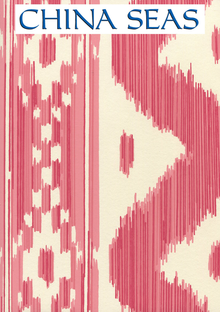 Bali Hai Reds on Off White Screen Printed Wallpaper | China Seas