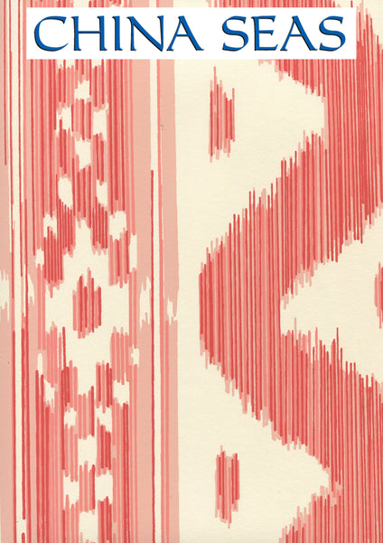 Bali Hai Salmon on Off White Screen Printed Wallpaper | China Seas
